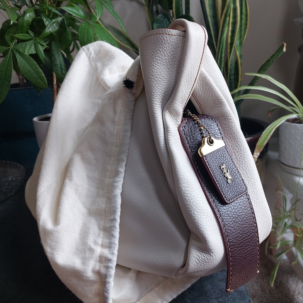 🤍Coach 1941 Bandit 39 Chalk Hobo With Praire Flower Saddle Print Inner Bag - Picture 2 of 15